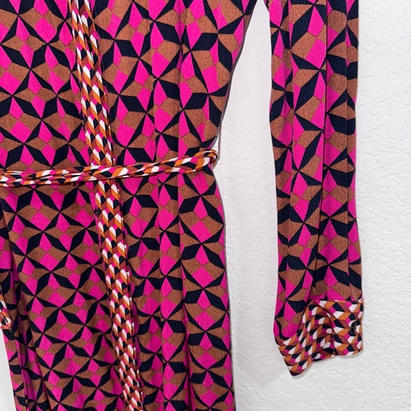 Zara mixed print shirt dress small - Picture 4 of 5